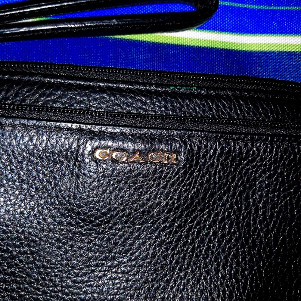 Coach wristlet black leather